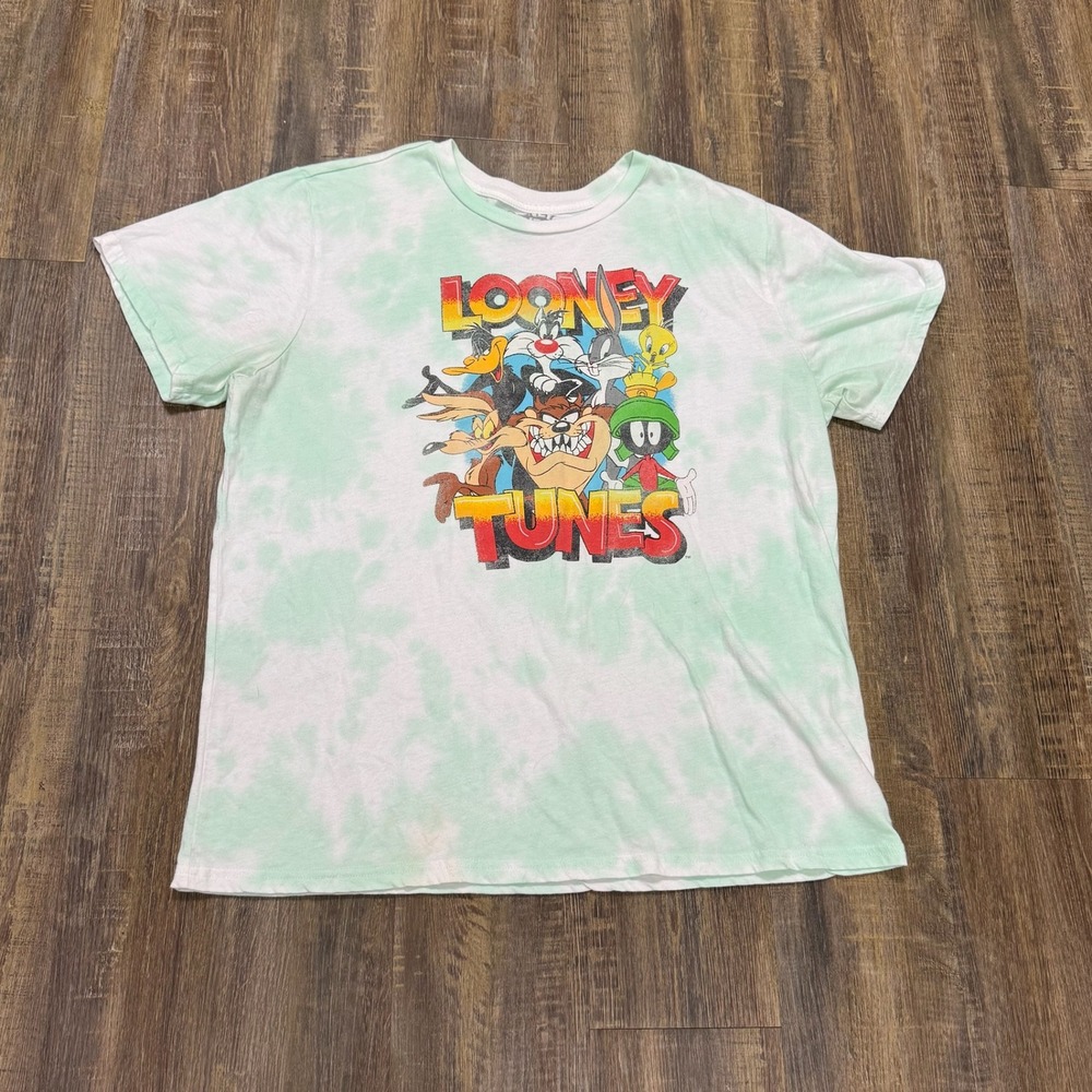 Looney Tunes Tie Dye T Shirt 2XL Bugs Bunny‎ Taz Tweety Sylvester Short Sleeve